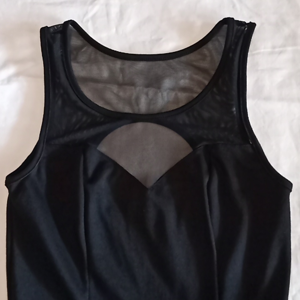 Black Blouse. Top Mesh . Really Cute. - Picture 3 of 11